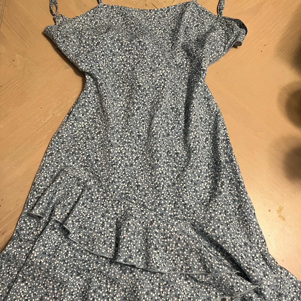 SHEIN Blue Floral Mini Dress